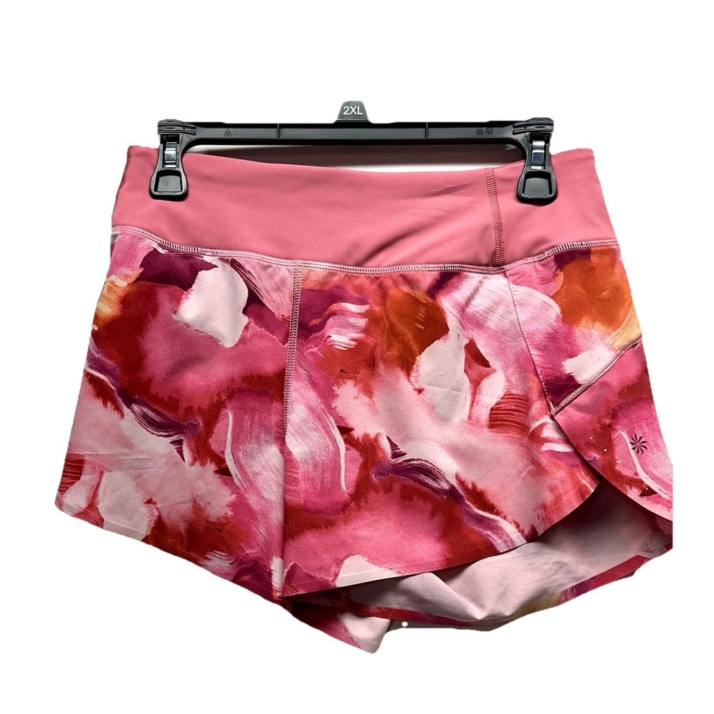 Athleta Printed Run With It 3.5" Short Women's XS Pink Floral Shorts (I1)